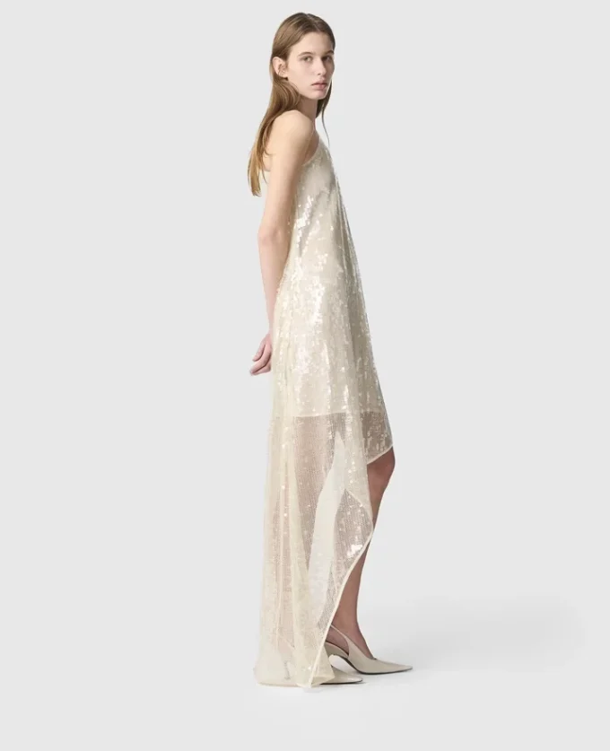 Robe à paillettes à une manche