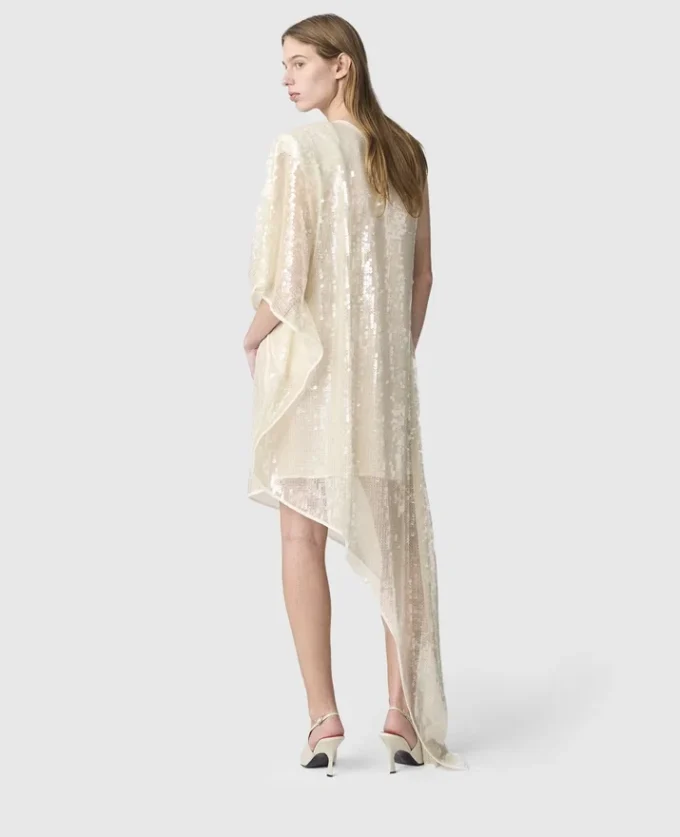 Robe à paillettes à une manche