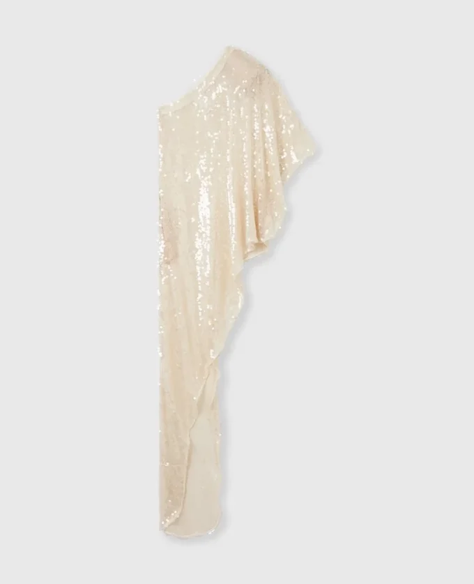 Robe à paillettes à une manche