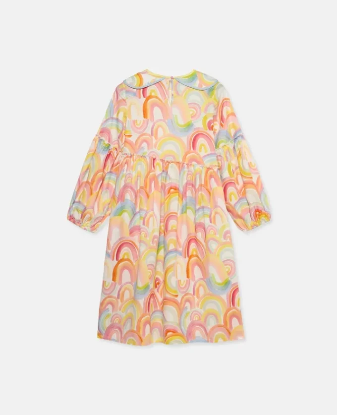 Robe patineuse à imprimé arc-en-ciel aquarelle