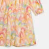 Robe patineuse à imprimé arc-en-ciel aquarelle