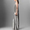 Robe plissée en velours métallisé Robe plissée en velours métallisé