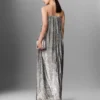 Robe plissée en velours métallisé Robe plissée en velours métallisé