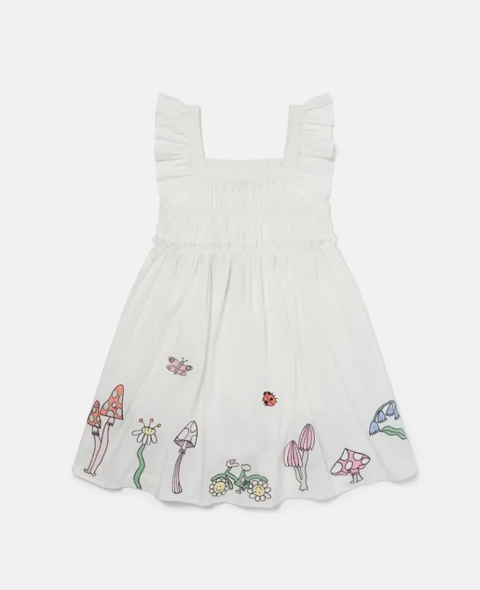 Robe plissée à manches courtes Woodland Friends Robe plissée à manches courtes Woodland Friends