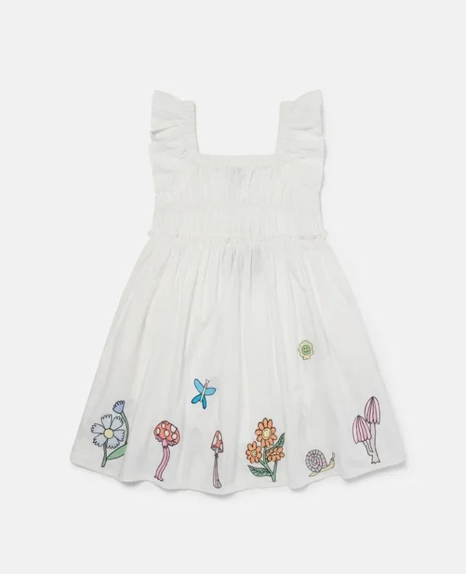 Robe plissée à manches courtes Woodland Friends Robe plissée à manches courtes Woodland Friends