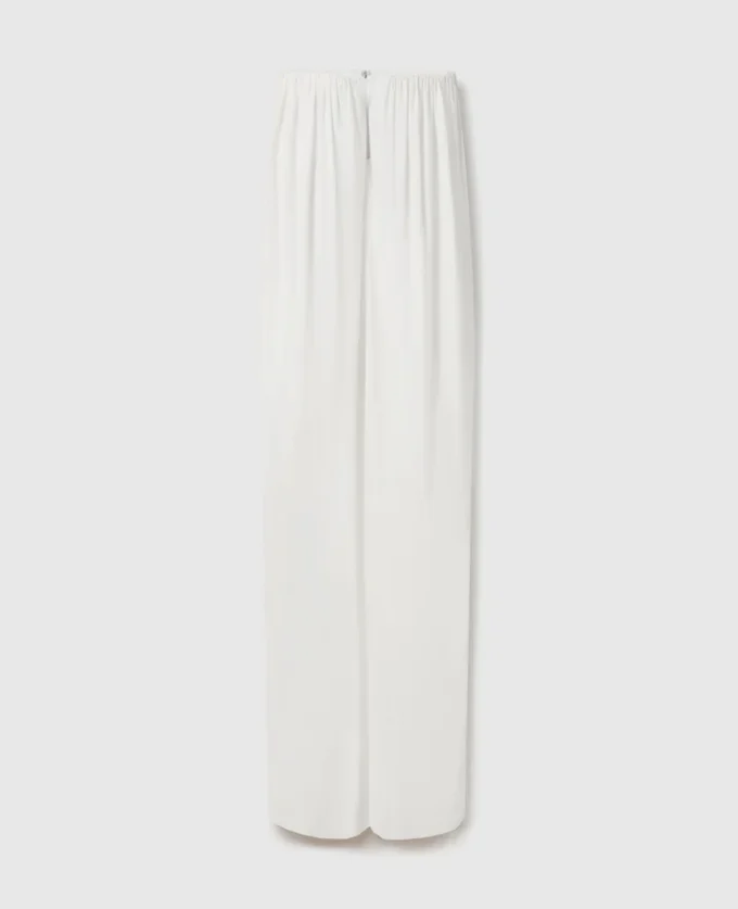 Robe plissée sans bretelles en mélange de soie Robe plissée sans bretelles en mélange de soie