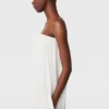 Robe plissée sans bretelles en mélange de soie Robe plissée sans bretelles en mélange de soie