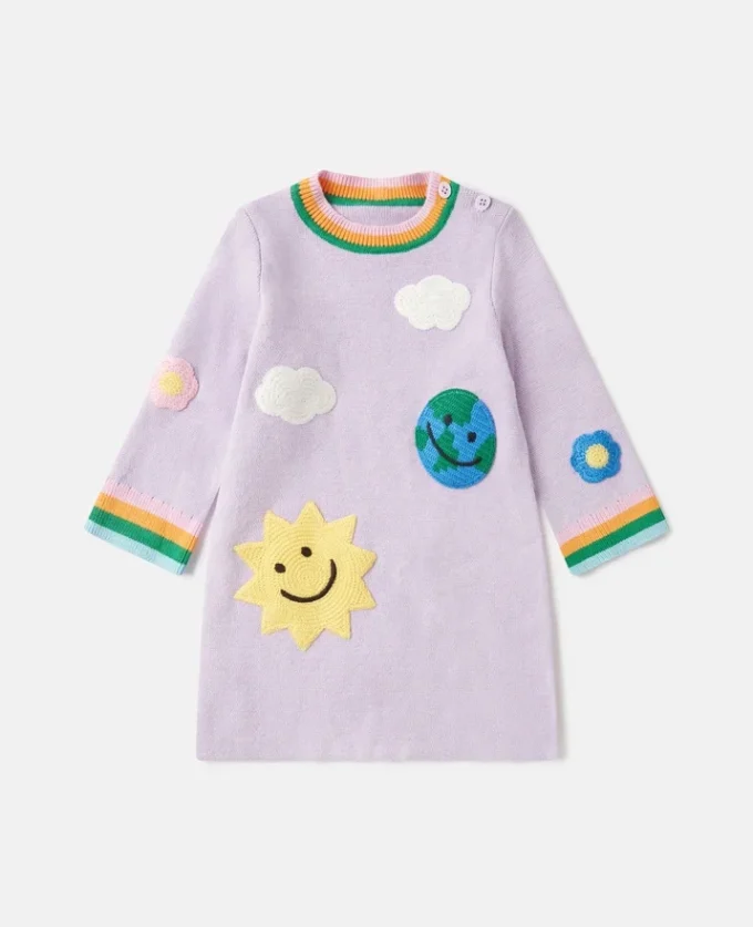 Robe-pull brodée Earth Friends Robe-pull brodée Earth Friends