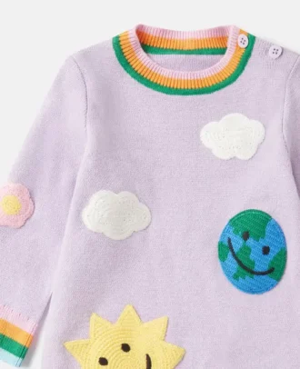 Robe-pull brodée Earth Friends Robe-pull brodée Earth Friends