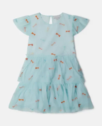 Robe à rayures et nœuds pour les occasions spéciales