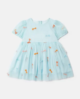 Robe à rayures et nœuds pour les occasions spéciales