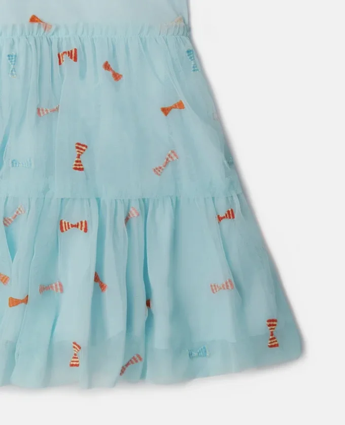 Robe à rayures et nœuds pour les occasions spéciales Robe à rayures et nœuds pour les occasions spéciales