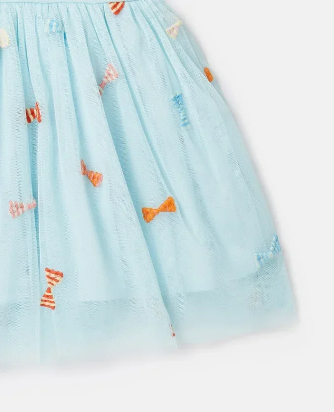 Robe à rayures et nœuds pour les occasions spéciales Robe à rayures et nœuds pour les occasions spéciales