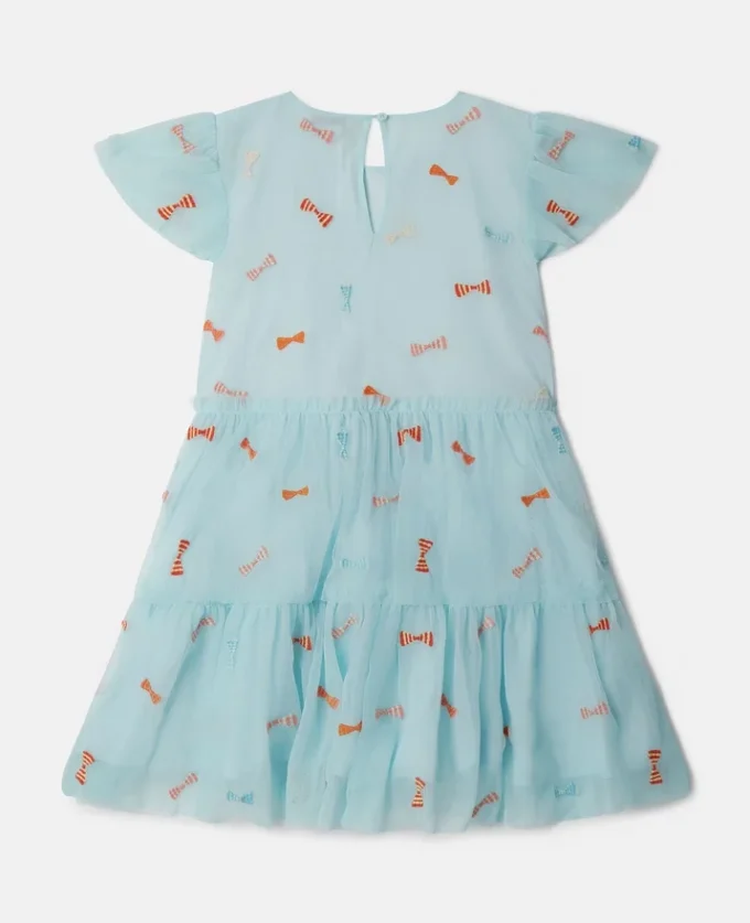 Robe à rayures et nœuds pour les occasions spéciales Robe à rayures et nœuds pour les occasions spéciales