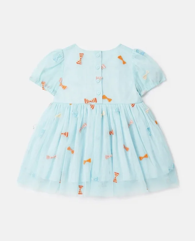 Robe à rayures et nœuds pour les occasions spéciales Robe à rayures et nœuds pour les occasions spéciales