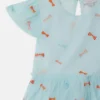 Robe à rayures et nœuds pour les occasions spéciales Robe à rayures et nœuds pour les occasions spéciales