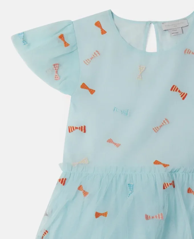 Robe à rayures et nœuds pour les occasions spéciales Robe à rayures et nœuds pour les occasions spéciales