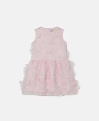 Robe sans manches à appliqués floraux