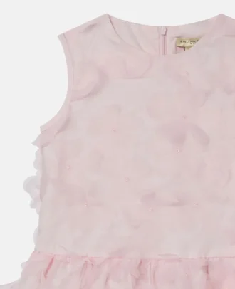 Robe sans manches à appliqués floraux