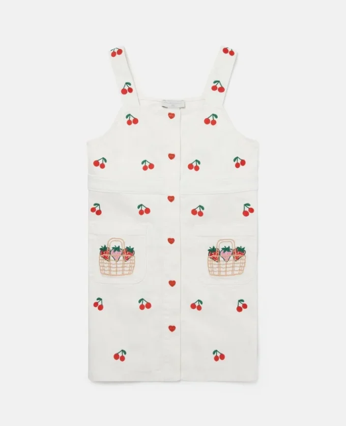 Robe sans manches brodée de cerises Robe sans manches brodée de cerises