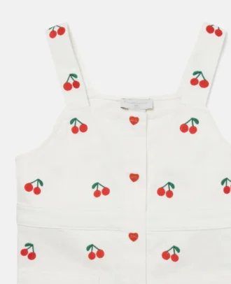 Robe sans manches brodée de cerises