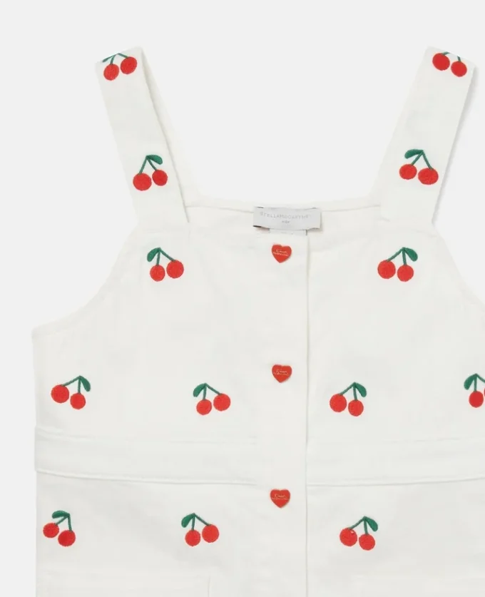 Robe sans manches brodée de cerises Robe sans manches brodée de cerises