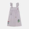 Robe sans manches brodée de fleurs