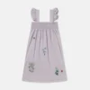 Robe sans manches brodée de fleurs