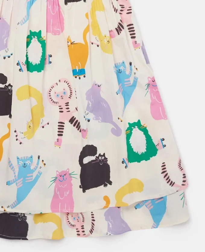 Robe sans manches à imprimé chats Robe sans manches à imprimé chats