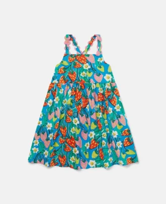 Robe sans manches imprimée fraises