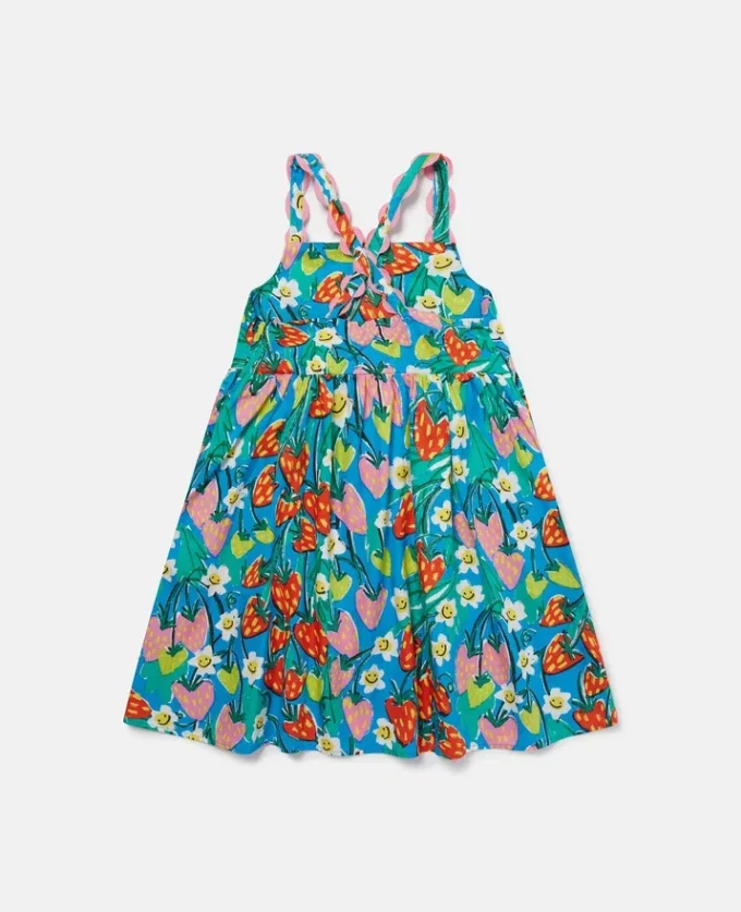 Robe sans manches imprimée fraises Robe sans manches imprimée fraises