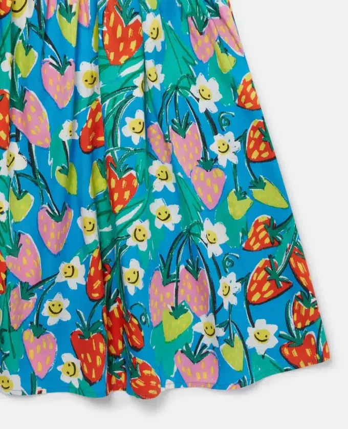 Robe sans manches imprimée fraises Robe sans manches imprimée fraises