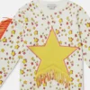 Robe sweat à franges et imprimé étoiles