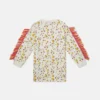 Robe sweat à franges et imprimé étoiles