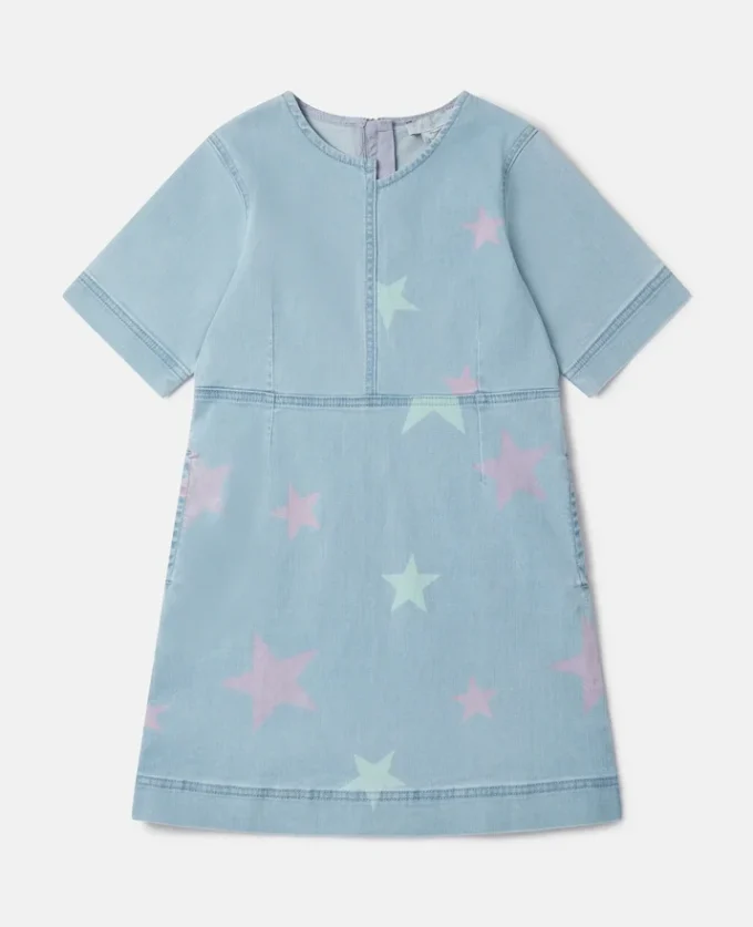 Robe t-shirt en denim imprimé Stella Star Robe t-shirt en denim imprimé Stella Star