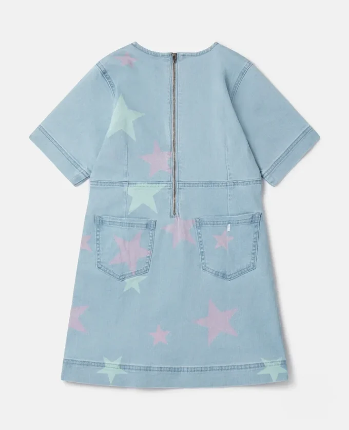 Robe t-shirt en denim imprimé Stella Star Robe t-shirt en denim imprimé Stella Star