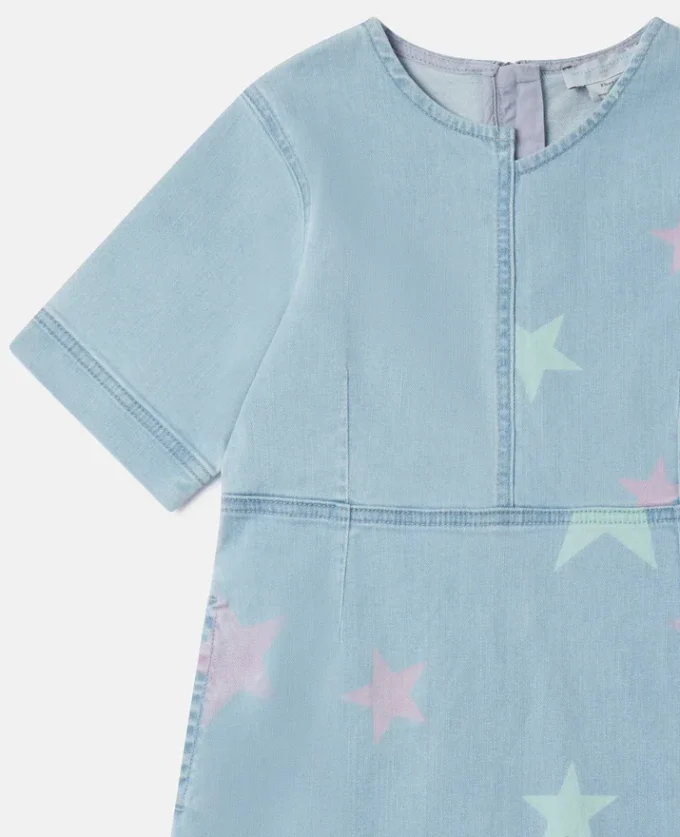 Robe t-shirt en denim imprimé Stella Star Robe t-shirt en denim imprimé Stella Star