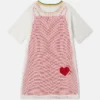 Robe t-shirt en maille à cœur Robe t-shirt en maille à cœur