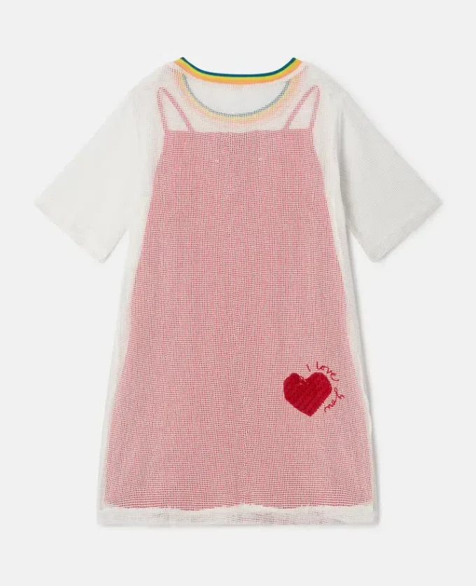 Robe t-shirt en maille à cœur Robe t-shirt en maille à cœur