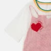Robe t-shirt en maille à cœur Robe t-shirt en maille à cœur