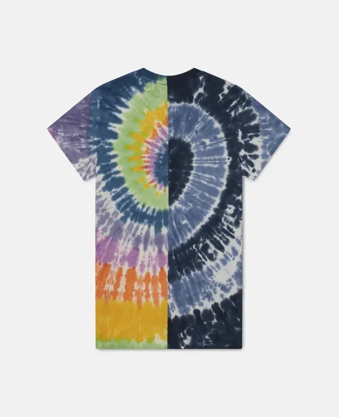 Robe t-shirt graphique tie-dye