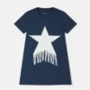 Robe t-shirt à étoiles frangées Robe t-shirt à étoiles frangées