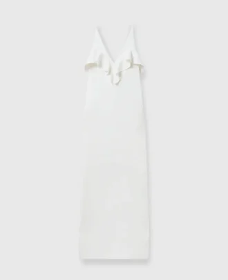Robe à volants et col en V