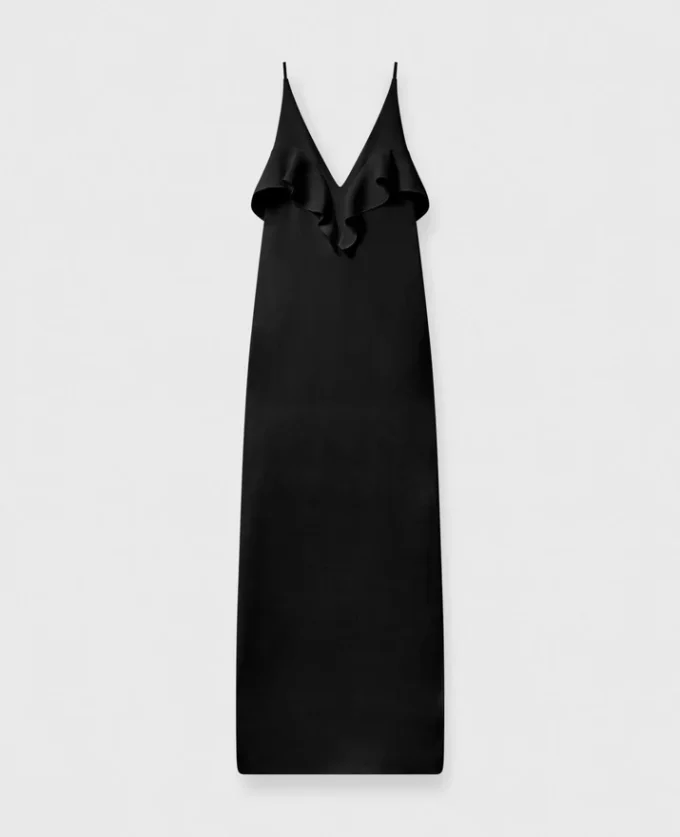 Robe à volants et col en V Robe à volants et col en V