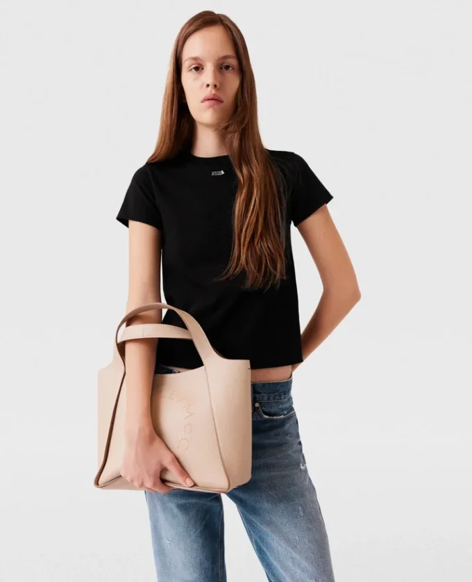 Sac à bandoulière avec poignée supérieure et logo Sac à bandoulière avec poignée supérieure et logo
