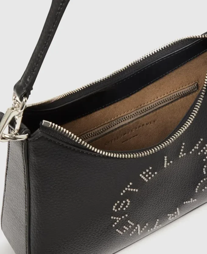 Sac à bandoulière avec poignée supérieure et logo Sac à bandoulière avec poignée supérieure et logo