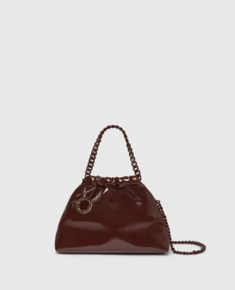 Sac à bandoulière à cordon Falabella en cuir verni