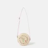 Sac à bandoulière en paille brodé de fleurs Sac à bandoulière en paille brodé de fleurs