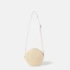 Sac à bandoulière en paille brodé de fleurs Sac à bandoulière en paille brodé de fleurs