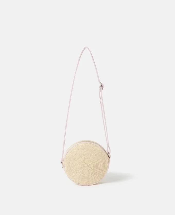 Sac à bandoulière en paille brodé de fleurs Sac à bandoulière en paille brodé de fleurs